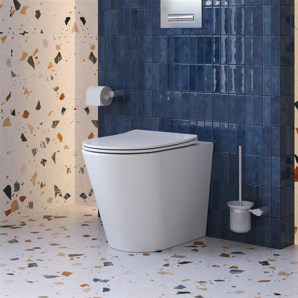 Унитаз приставной безободковый с сиденьем и смывом TORNADO BelBagno FLAY-TOR BB1003CB-TOR/SC