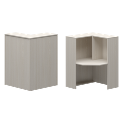 Стойка угловая правая А-556 Ясень шимо 900x900x1220 Ресепшн