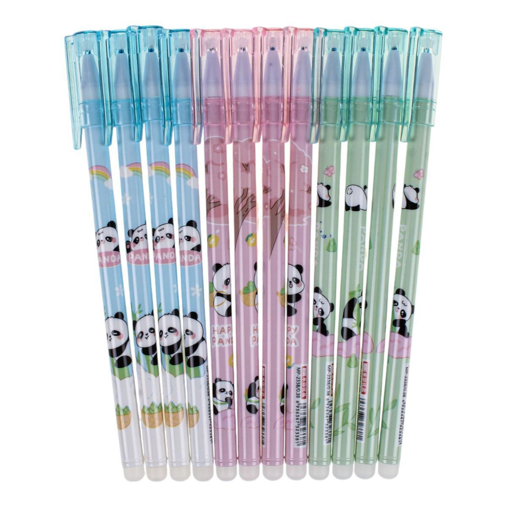 Ручка пиши-стирай "Панда", 0,38мм, синяя, 5 видов микс