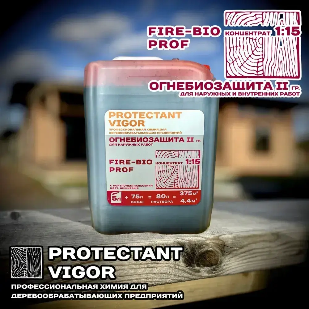 PROTECTANT VIGOR Строительный антисептик Огнебиозащитный 6 кг 5 л