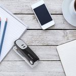 Степлер №24/6, 26/6 BRAUBERG "Germanium", до 20 листов, черный, ГАРАНТИЯ 5 ЛЕТ, 226580