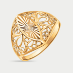 Кольцо женское из розового золота 585 пробы без вставок (арт. 4109А)