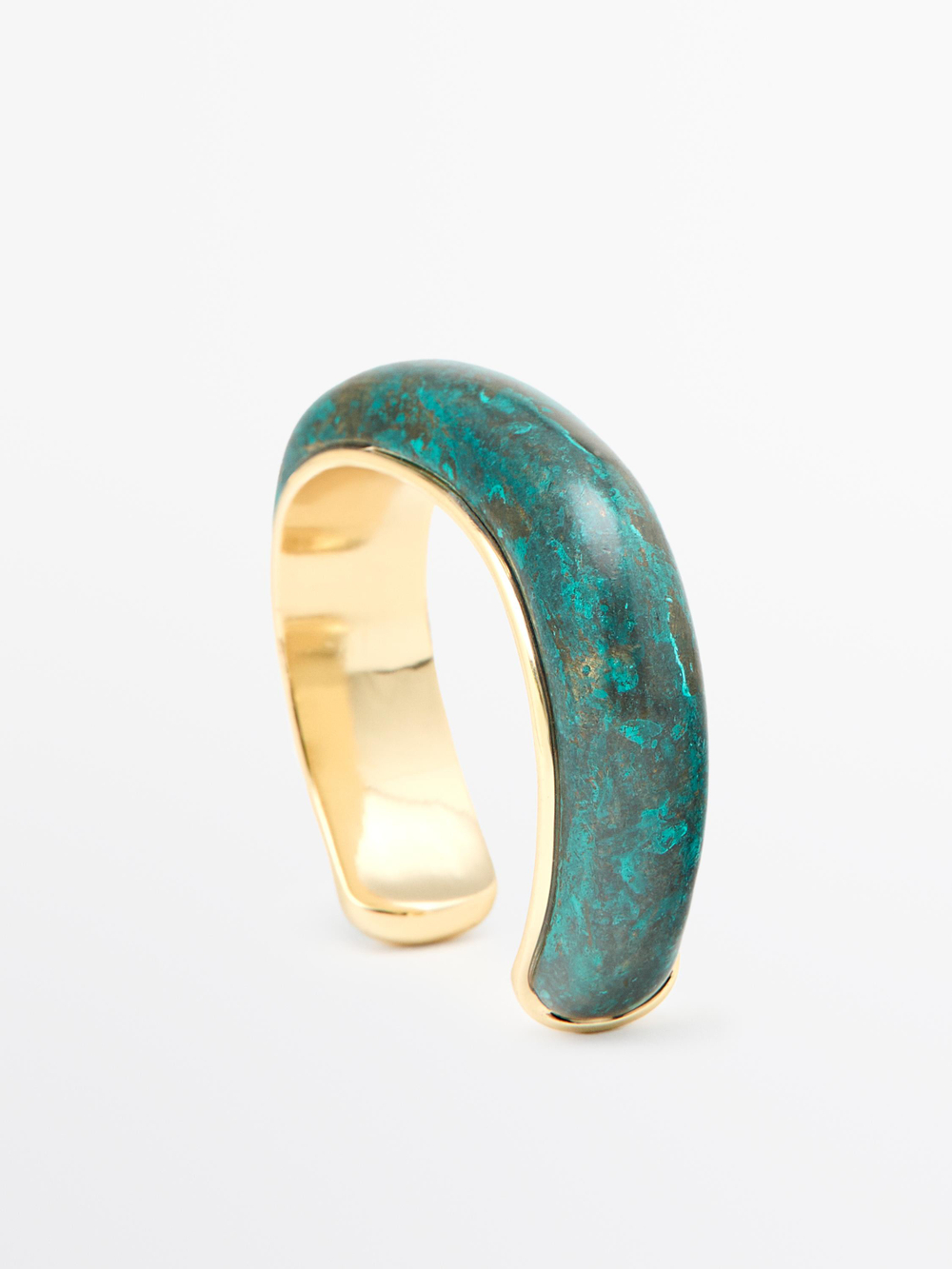 Massimo Dutti Спиралевидный браслет, фисташково-зеленый