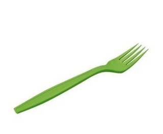 БИО Вилка одн. кукурузный крахмал Зеленая 172,5мм /50шт