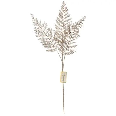 Ветка декоративная «Сверкающий папоротник» 86 см, Шампань