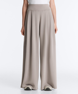 OYSHO Брюки с широкими штанинами и корсетным поясом, бледно-серый