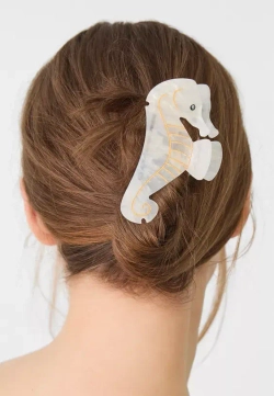 STRADIVARIUS Заколка для волос "Морской конек", белый