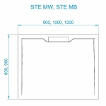 Душевой поддон RGW STE-099MW 52341099-15 90x90 белый мрамор