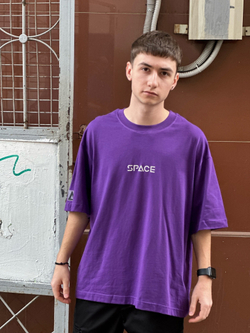 Футболка SPACE OverSize Фиолетовый Light