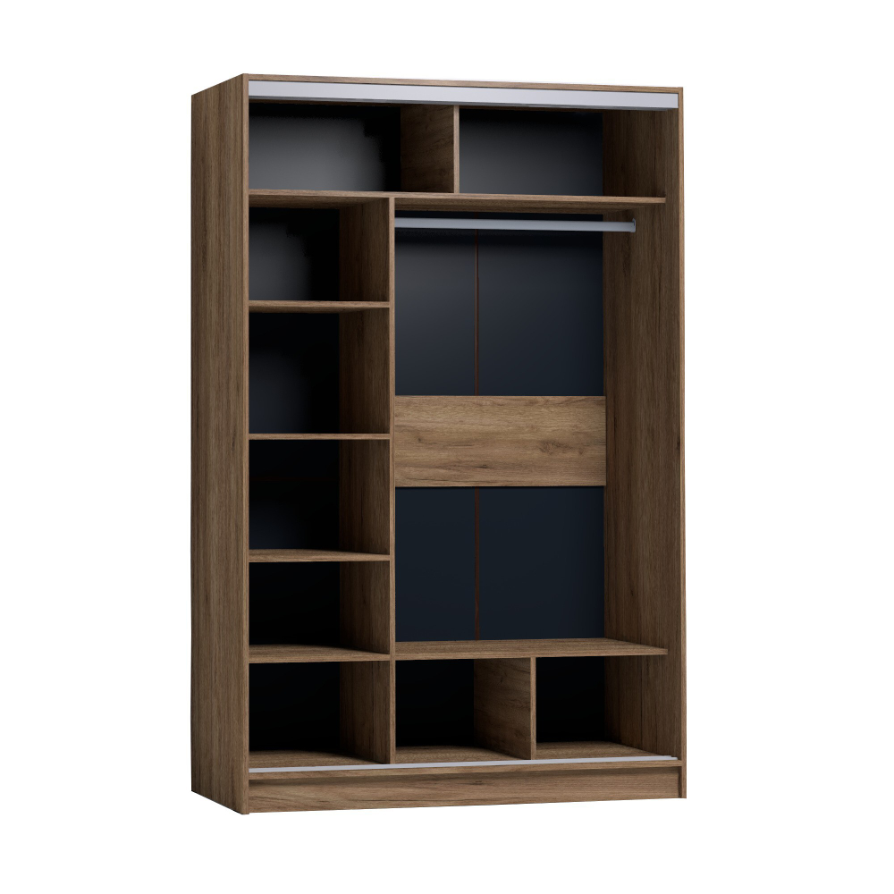 Шкаф-купе с зеркалом Strike 1350 Дуб табачный Craft