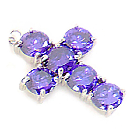 Кулон "Крест" аметист