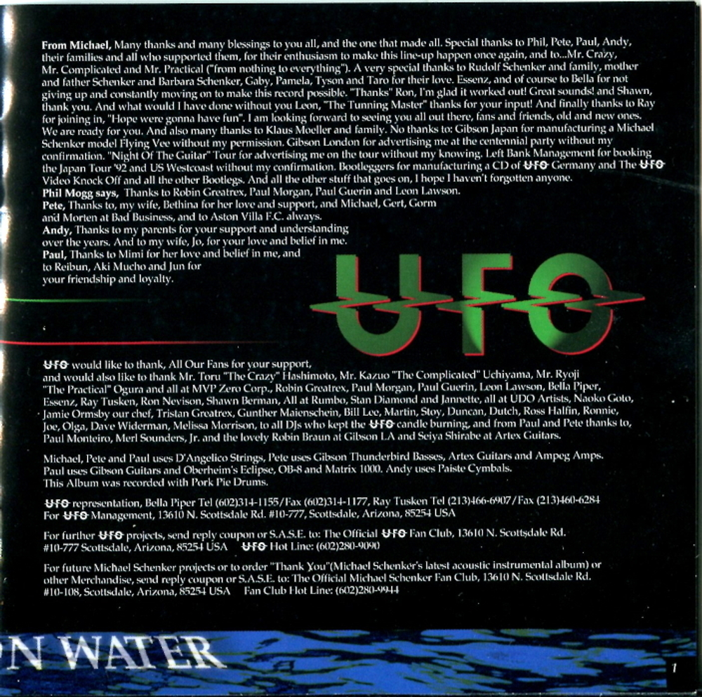 UFO / Walk On Water (CD)