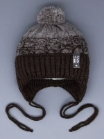 Шапка для мальчика осенняя на завязках
