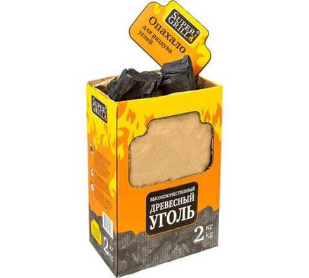 Уголь древесный, Super Grill, 2 кг, Россия