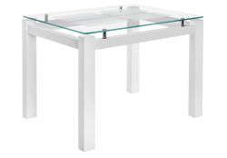 Стеклянный стол Бран 104х74х76 дерево белое