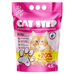Cat Step 4.5л (2.075кг) Arctic Pink силик. наполнитель д/кошек + 20%