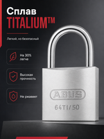 Навесной замок ABUS 64TI/50 B/DFNLI