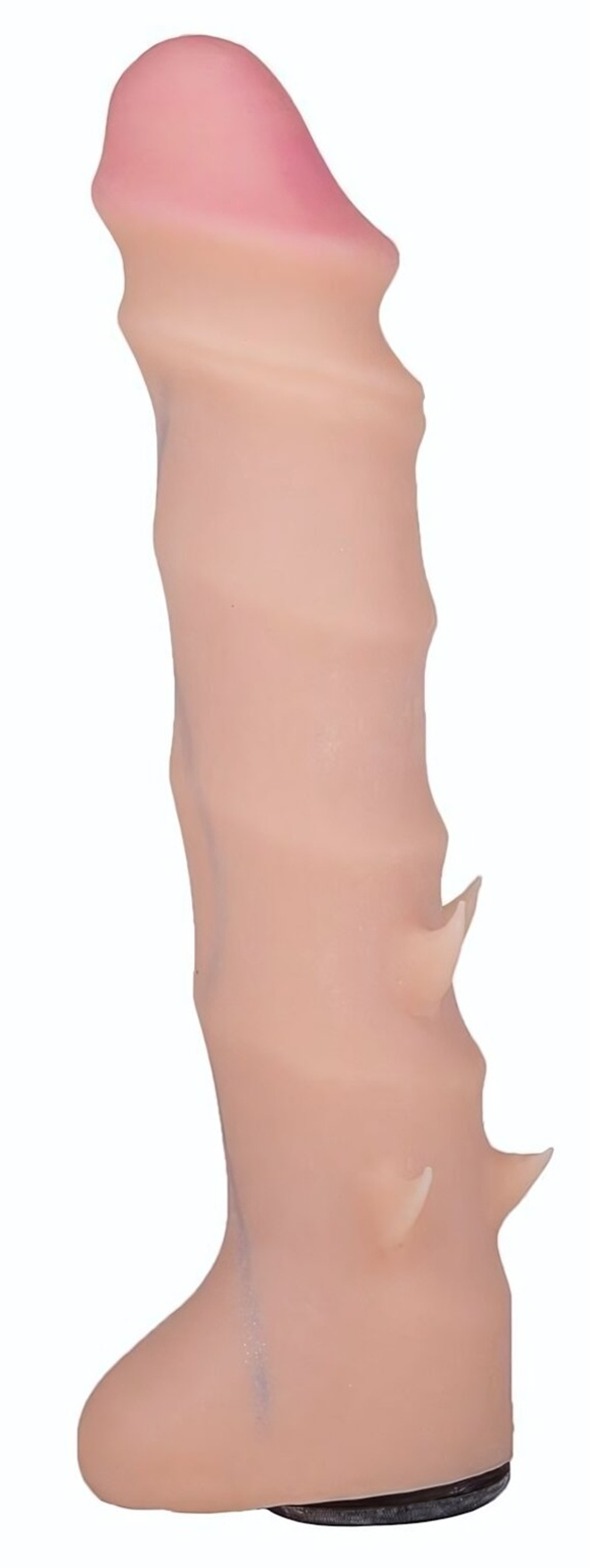 Насадка REAL Standard со спиралевидным узором - 19 см. (Цвет: телесный)