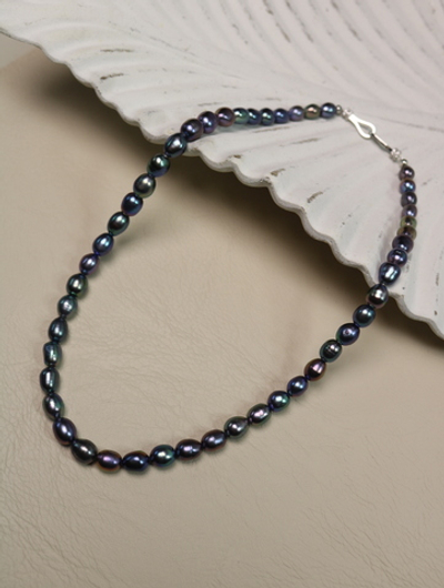 Чокер из черного жемчуга "Морская полночь"