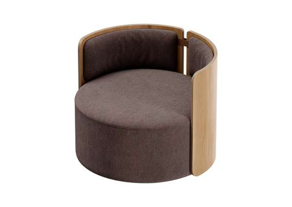 Кресло крутящееся Lagom 800 (шоколад твид, натуральный дуб)