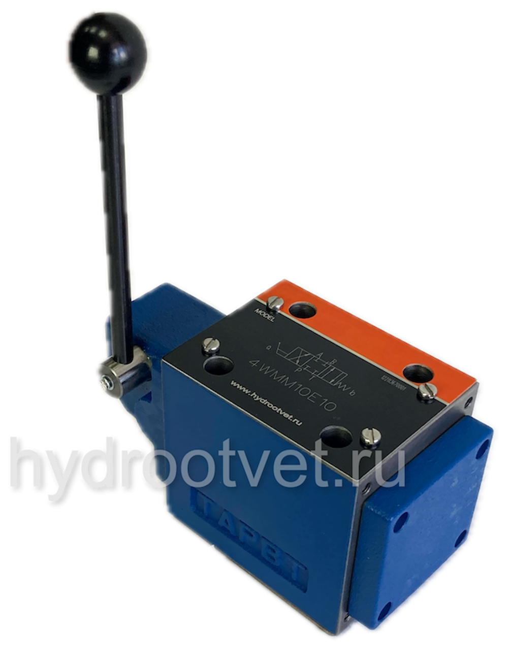 4WMM10C10/F -  Гидрораспределитель Ду 10 с ручным управлением, схема C (574), возврат - F = фиксатор