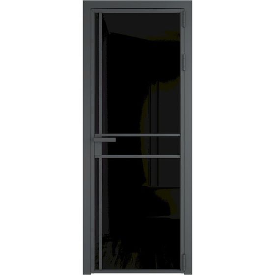 Алюминиевая дверь 9AG серая ночь остеклённая