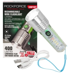 Фонарь аккумуляторный 1500мАч, 400лм RockFORCE RF-CAM1601