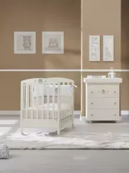 Детская кроватка на колесах Erbesi Charly Ivory