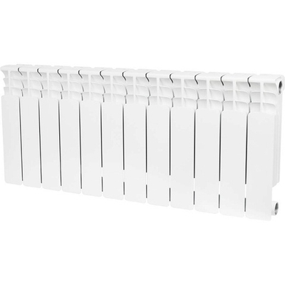 Радиатор биметаллический STOUT Space 350 - 12 секций (подключение боковое, цвет белый)