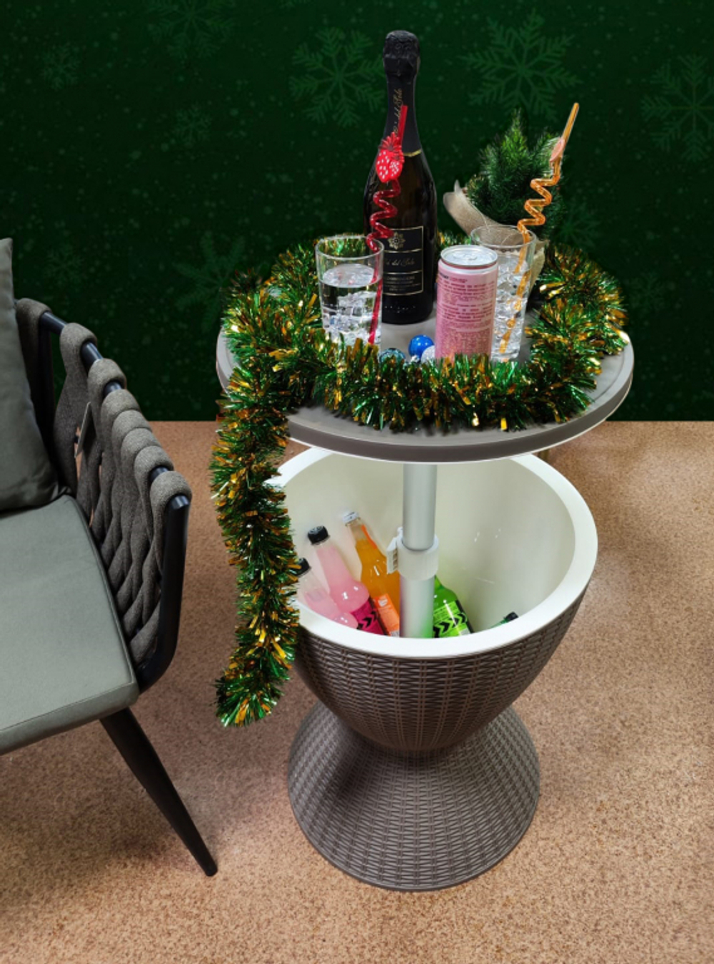 Стол пластиковый мини-бар Tagliamento Belle Cool Bar, тортора