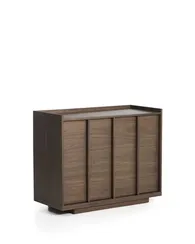 Комод Onix с отделкой из орехового шпона темного цвета, 100 x 80 см