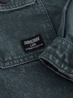 Рубашка с капюшоном джинсовая для мальчика Next K83-516, Темно-серый