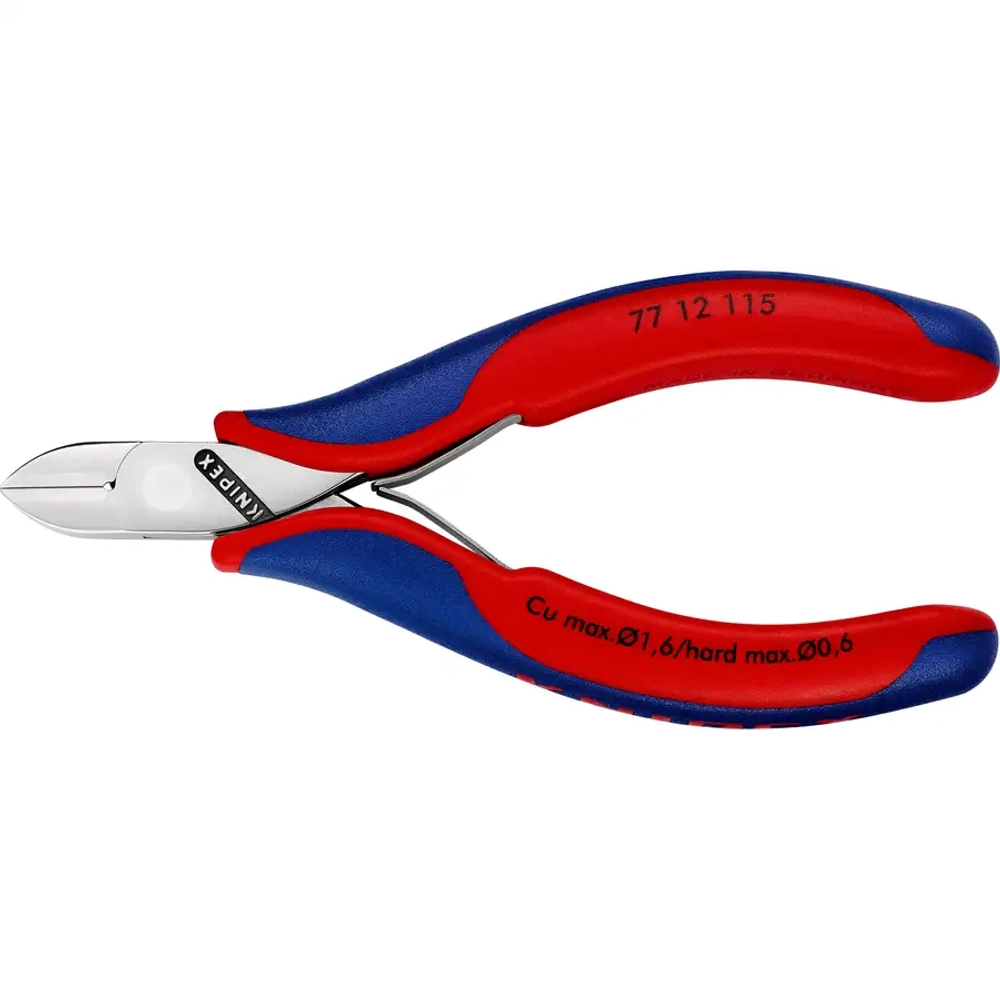 Кусачки боковые для электроники 115 мм Knipex 77 12 115