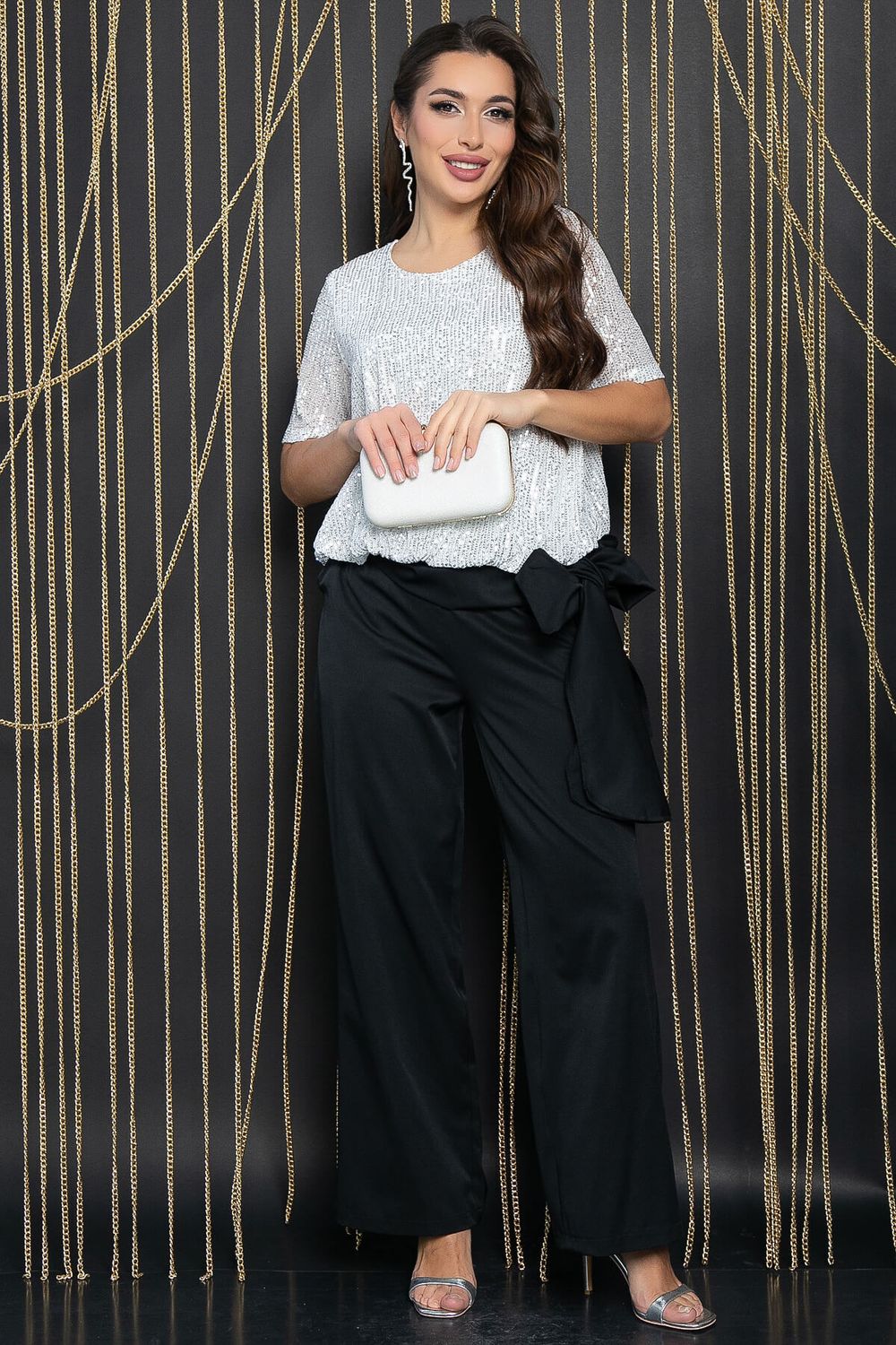 Костюм Первое впечатление (серебро) К11834 LT Collection (Акция)