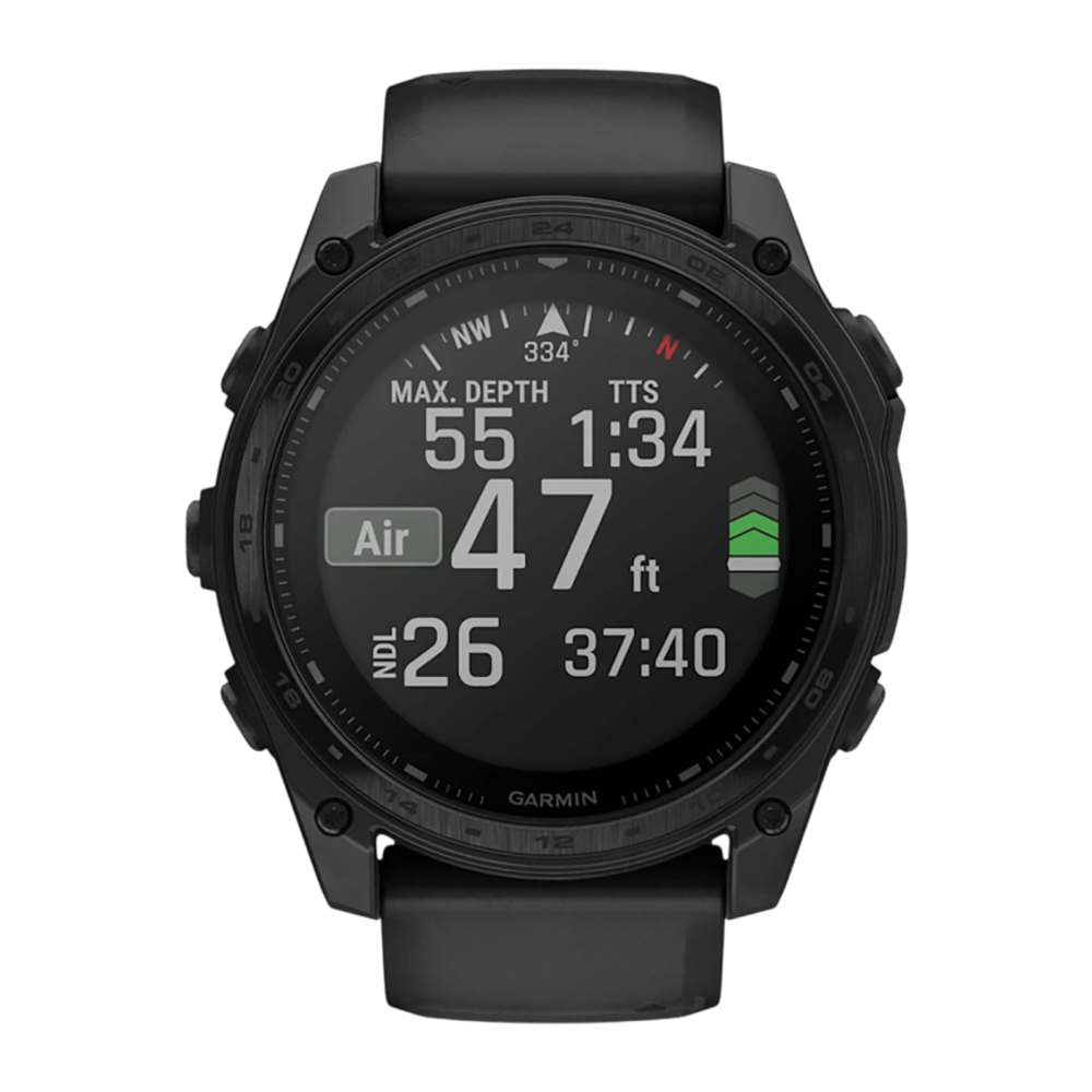 Спортивные часы Garmin tactix 8, 51 мм, Solar, Elite, чёрный силиконовый ремешок Безель из титана, дисплей Solar со стеклом Power Sapphire. Ремешок с классической застёжкой — на запястье обхватом 127–210 мм