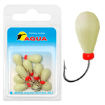 Мормышка фосфорная №80 КАПЛЯ корюшиная, 10шт