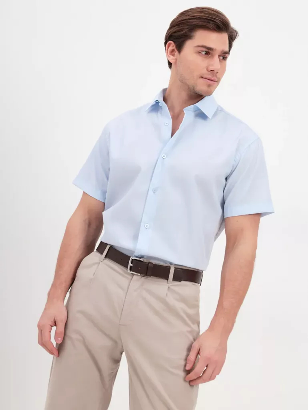Сорочка GREG Regular fit 210/201/4290/Z "Однотон с отделкой. Non Iron"