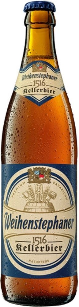 Пиво Вайнштефанер 1516 Келлербир / Weihenstephaner 1516 Kellerbier 0.5 - стекло