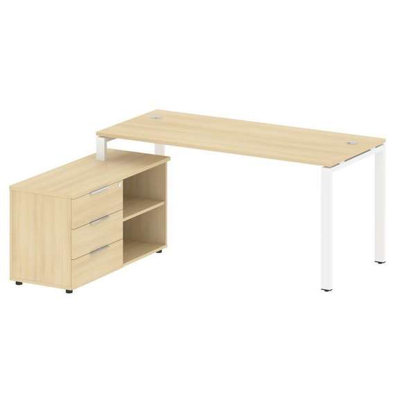 Метал Систем Рабочая станция с тумбой на П-образном м/к БП.РС-СТС-2.4 (L)