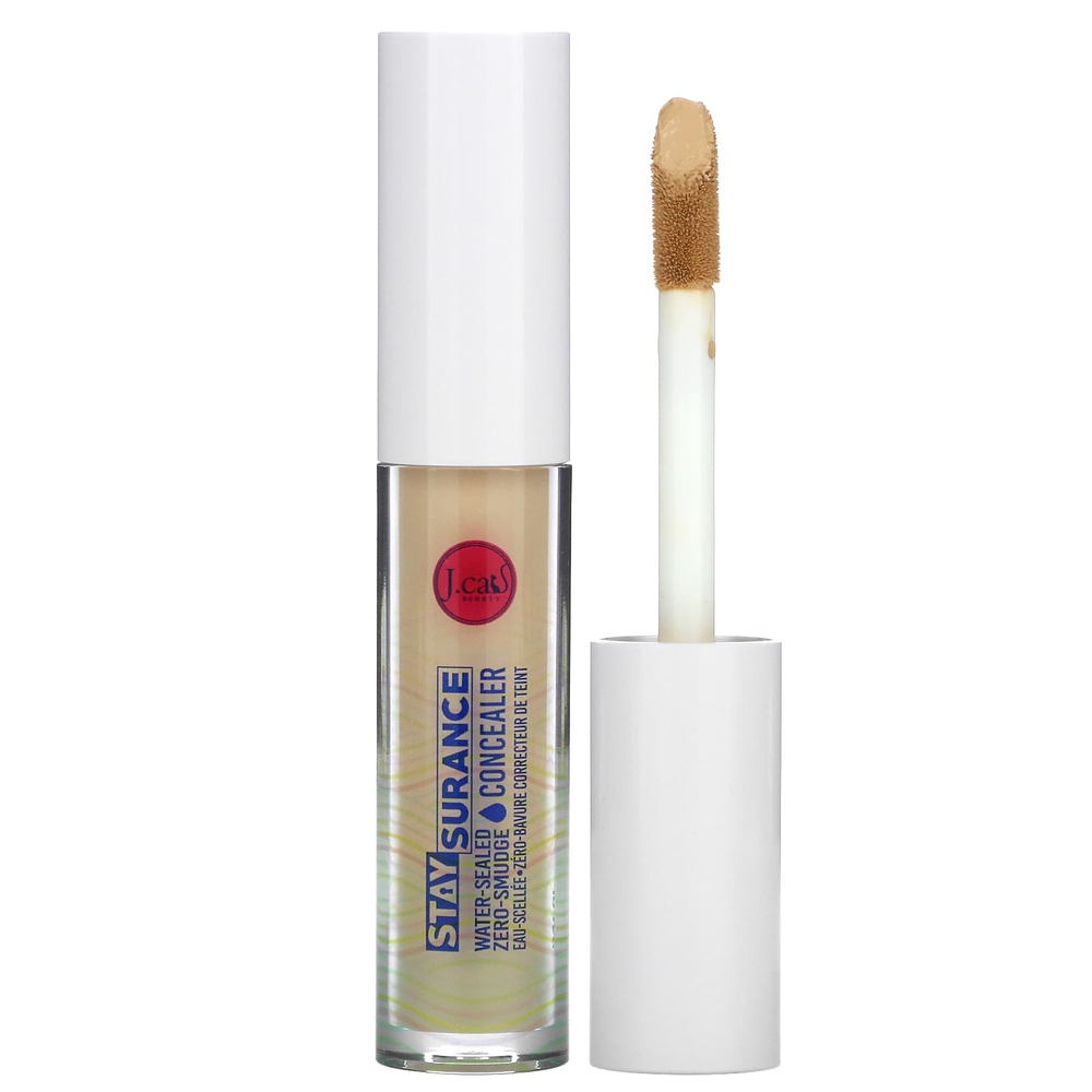 J.Cat Beauty, Staysurance, Water-Sealed Zero-Smudge Concealer, бафф SHC108, 4,8 мл (0,16 жидк. унц.)