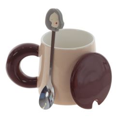 GAEM Кружка с крышкой и ложкой, 400 мл, L13,5 W9,5 H9,5 см, 4в.