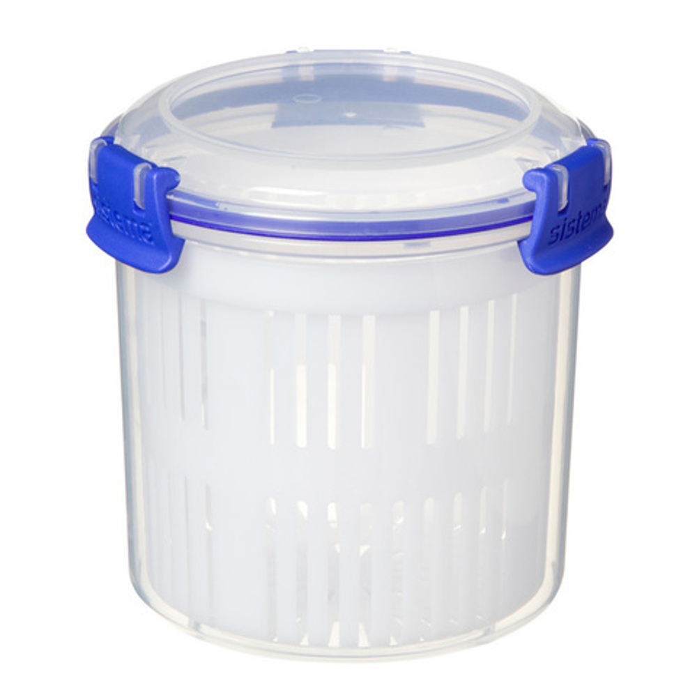 Контейнер круглый 700мл Sistema Klip It синий
