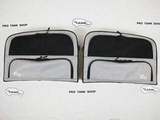 Сумка-органайзер на окно багажника TANK 300 комплект 2шт. (серая/черный кант/сетчатый карман)