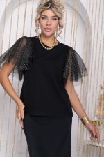 Блуза Черная магия (черная) Б11986 LT Collection