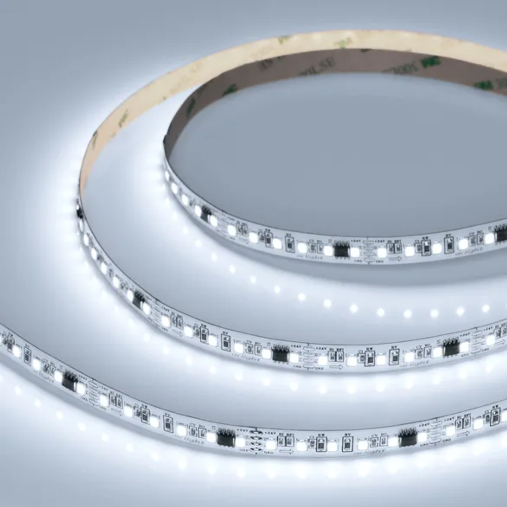 Светодиодная лента SPI-A120-10mm 24V White6000-PX6-BPT (11 W/m, IP20, 2835, 5m) (Arlight, бегущий огонь) 049434