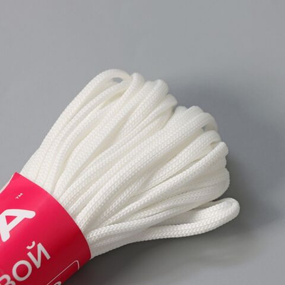 Белый бытовой шнур из полиэфира - 20 метров (Цвет: не задано)