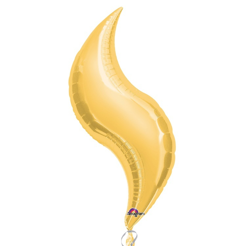 Фольгированная фигура, Зигзаг 13"/33СМ Х 36"/91СМ Металлик Gold