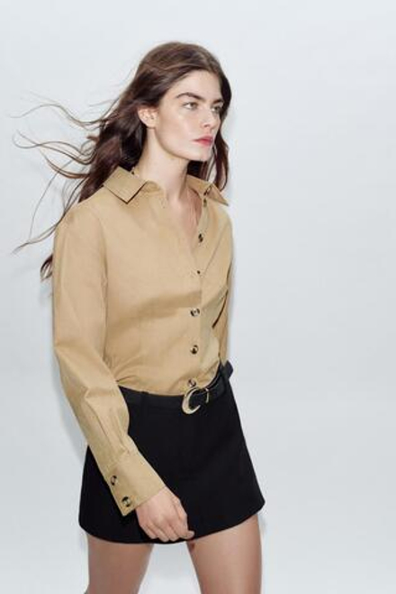 ZARA ЮБКА-ШОРТЫ С РЕМНЕМ, ЧЕРНЫЙ