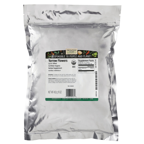 Frontier Co-op, органические срезанные и просеянные цветки тысячелистника, 453 г (16 унций)