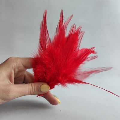 Перья петуха красные 2 сорт 20 шт.